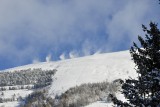 Premire utilisation des enneigeurs sur le haut de la piste Jandri 1 - 22/11/2015