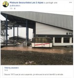 2018-06-13 cabine tlphrique dmonte - extrait page Facebook Pisteur secouriste Les 2 Alpes 