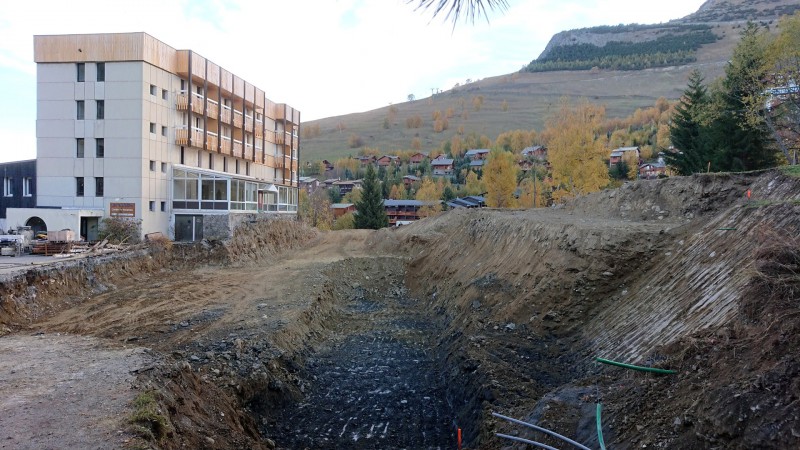 Terrassement pour les nouvelles rsidences Les Glaciers le 21/10/2018