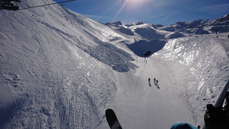 Coule sur la piste au dessus du tunnel  la Toura le 15 janvier 2019