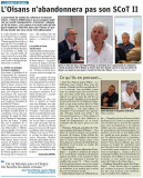 Article du DL sur SCoT Oisans le 28/09/2019