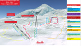 Saas-Fee plan des pistes d'entrainement