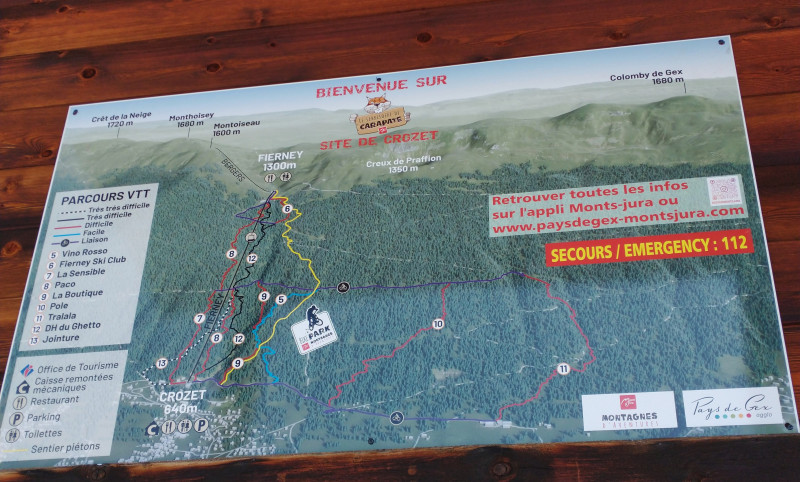 Routes de VTT a Crozet